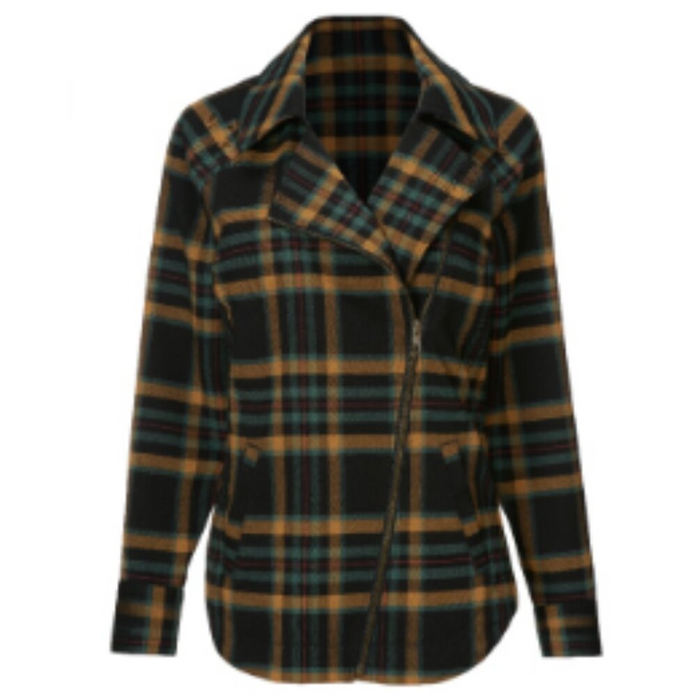 CABI Plaid Moto Jacket